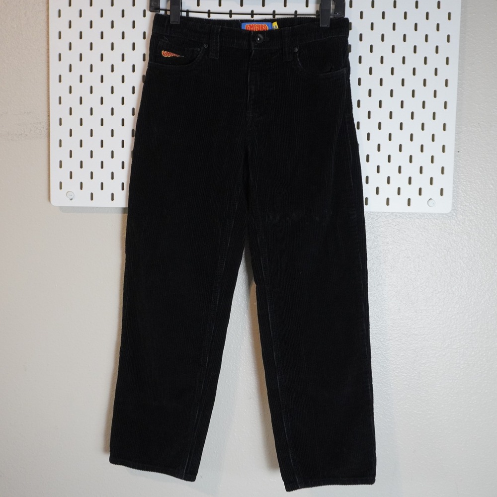 Empyer Girls Black Corduroy Pants Denim Casual Kids Fashion Trousers‎ Size 25